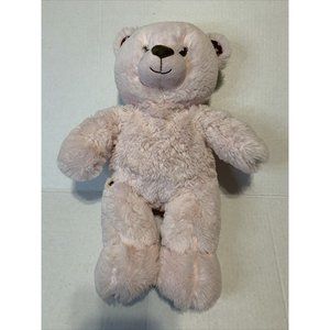 Build a Bear Workshop BABW Pink Brown Teddy Hearts Plush Stuffed Animal Girl